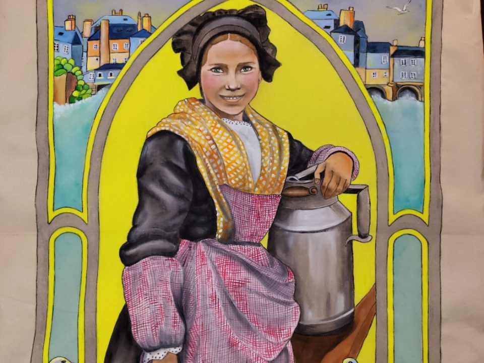 Exposition Les bretonnes, toile sur lin, artiste peintre Sylvia rouffet