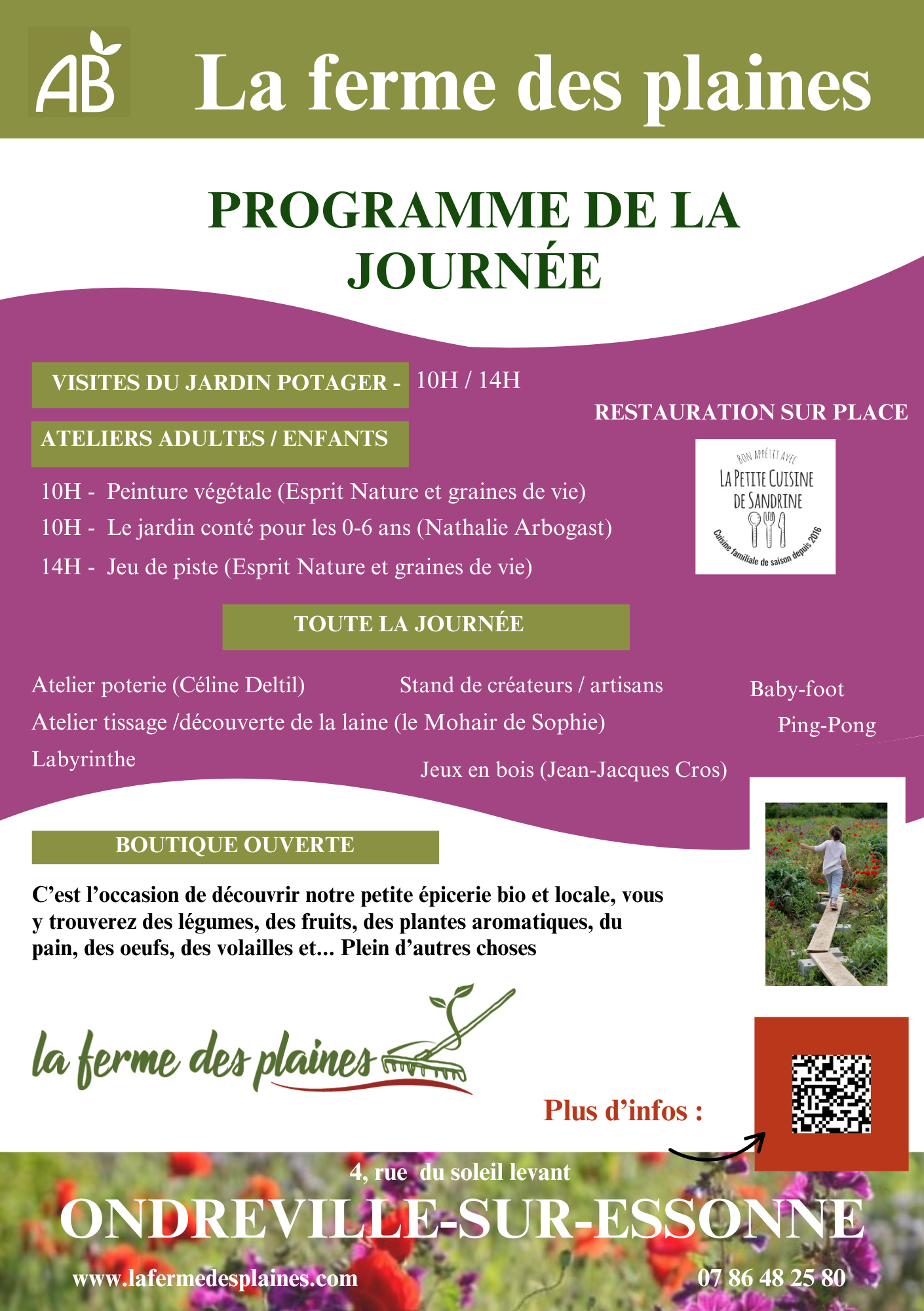 FLYER PORTES OUVERTES 12 juillet La ferme des Plaines