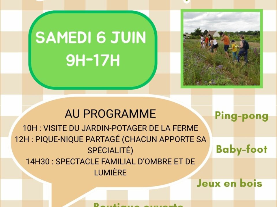 journée champêtre 6 juin 2026 à la ferme des Plaines